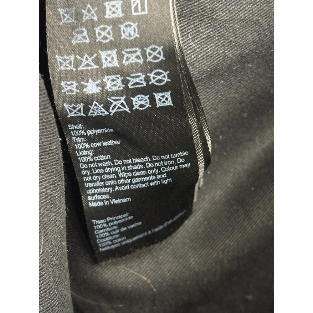 AllSaints Ridge Rucksack Black Nylon Leather Trim Backpack MB001Q Mens Womens